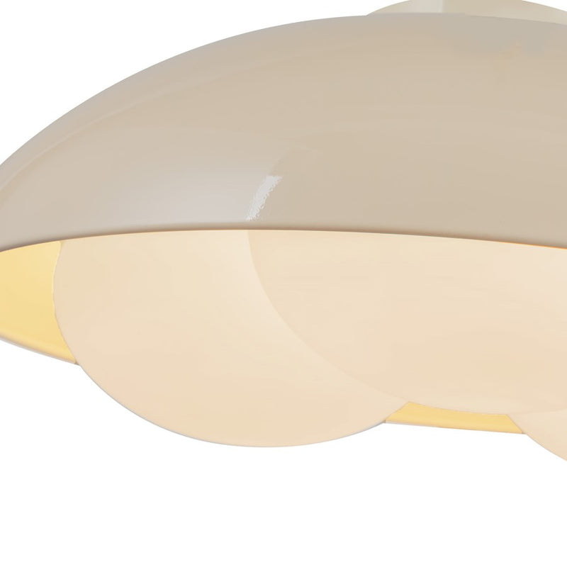 Kuzco Robyn 16" Socket Flush Mount, Pearl White/Opal Glass/Steel