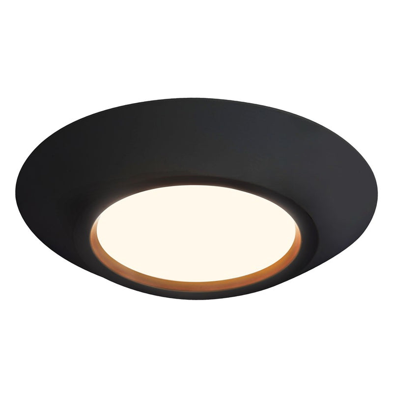 Kuzco Weylo 5" Black Dimmable LED Flush Mount, Black
