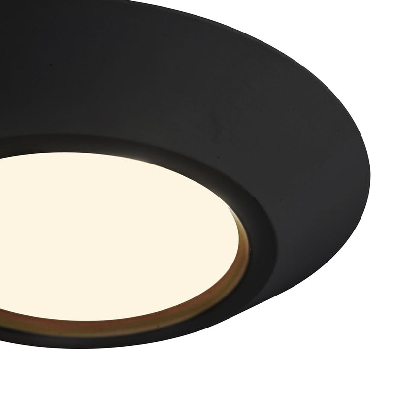 Kuzco Weylo 5" Black Dimmable LED Flush Mount, Black
