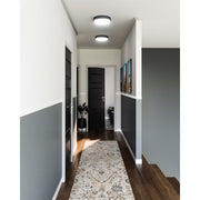Kuzco Laval 11in LED Flush Mount | Matte Black and Frosted Acrylic | Bedroom & Hallway Ceiling Light | 2040lm 5CCT Selectable | Model FM503611MB-5CCT