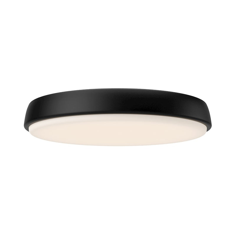 Kuzco Laval 15in LED Flush Mount | Modern Matte Black and Frosted Acrylic | Bedroom & Hallway Ceiling Light | 2550lm, 5CCT | Model FM503715MB