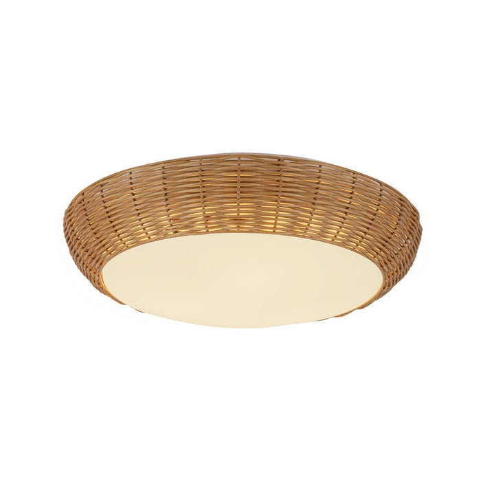 Kuzco Merida 17" Socket Flush Mount, Rattan/Rattan Shade - FM511217RA