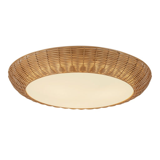 Kuzco Merida 21" Socket Flush Mount, Rattan/Rattan Shade - FM511421RA