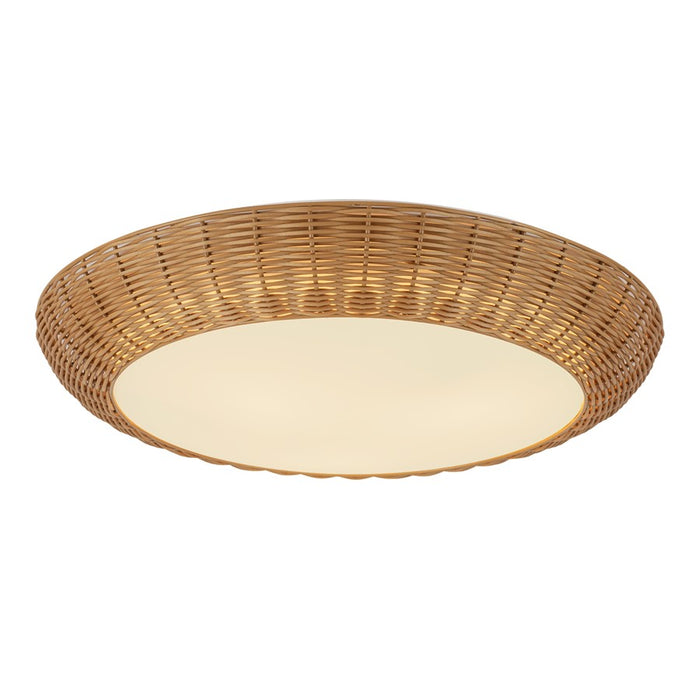 Kuzco Merida 21" Socket Flush Mount, Rattan/Rattan Shade - FM511421RA