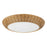 Kuzco Merida 21" Socket Flush Mount, Rattan/Rattan Shade