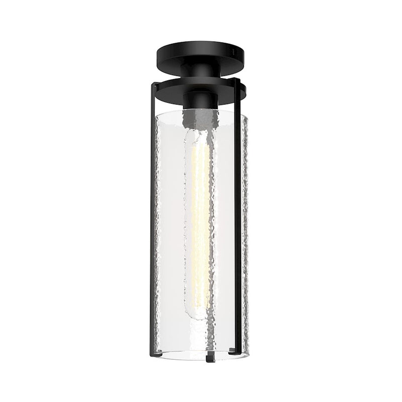 Alora Mood Belmont 5in 1-Light Flush Mount | Traditional Clear Water Glass and Matte Black Metal | Entryway & Hallway | Model FM536005MBWC
