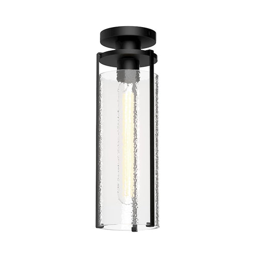 Alora Mood Belmont 5in 1-Light Flush Mount | Traditional Clear Water Glass and Matte Black Metal | Entryway & Hallway | Model FM536005MBWC