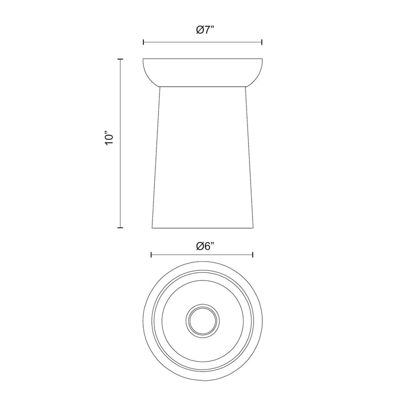 Kuzco Emil 7in 1-Light Flush Mount | Scandinavian White Oak Wood and Clear Glass | Bedroom & Hallway Ceiling Light | 10 x 7 in | Model FM542007WHWK