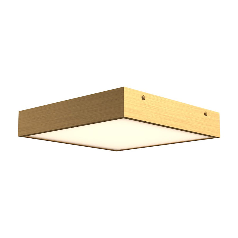 Kuzco Sydney 14in LED Flush Mount | Modern Aged Gold Metal Frame and Frosted Glass | Bedroom & Living Room Ceiling Light | 2800lm | Model FM553014AG
