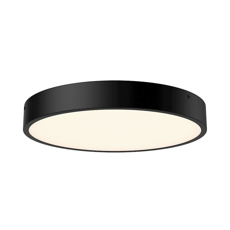 Kuzco Adelaide 15in LED Flush Mount | Modern Matte Black and Frosted Glass | Bedroom & Hallway Ceiling Light | 3765lm, 5CCT | Model FM554015MB