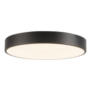 Kuzco Adelaide 15in LED Flush Mount | Matte Black Steel and Frosted Glass | Bedroom & Living Room | 3765 Lumens, 5CCT | Model FM554015MB-5CCT