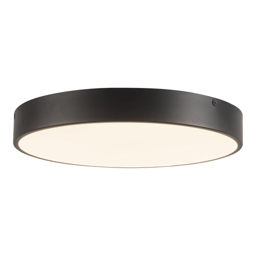Kuzco Adelaide 15in LED Flush Mount | Matte Black Steel and Frosted Glass | Bedroom & Living Room | 3765 Lumens, 5CCT | Model FM554015MB-5CCT