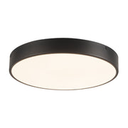 Kuzco Adelaide 15in LED Flush Mount | Matte Black Steel and Frosted Glass | Bedroom & Living Room | 3765 Lumens, 5CCT | Model FM554015MB-5CCT