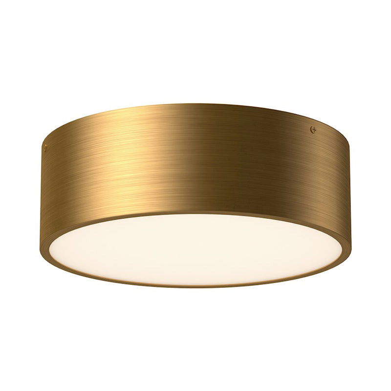 Kuzco Brisbane 12in 2-Light Flush Mount | Classic Aged Gold Metal and Frosted Glass | Bedroom & Living Room Ceiling Light | Model FM556012AG