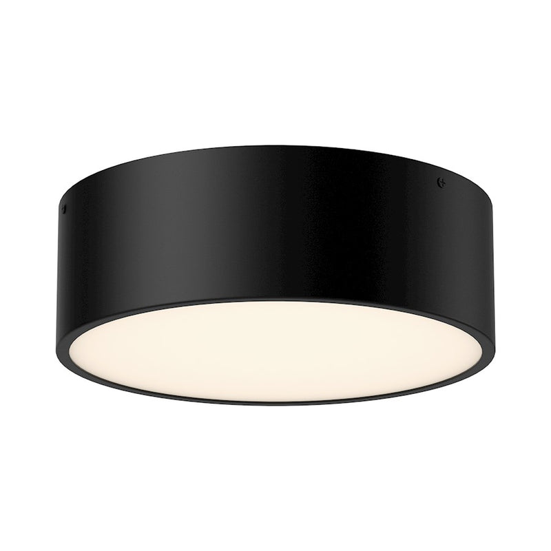 Kuzco Brisbane 12in 2-Light Flush Mount | Modern Matte Black Steel and Frosted Glass | Bedroom & Hallway Ceiling Light | Model FM556012MB