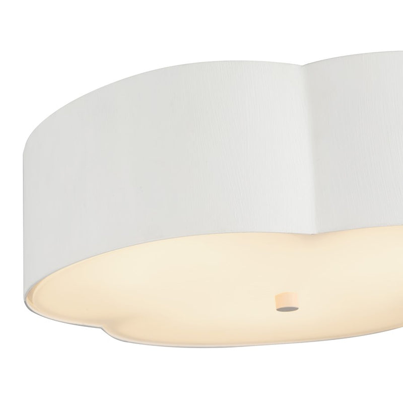 Kuzco Adella 14" Socket Flush Mount, Antique White