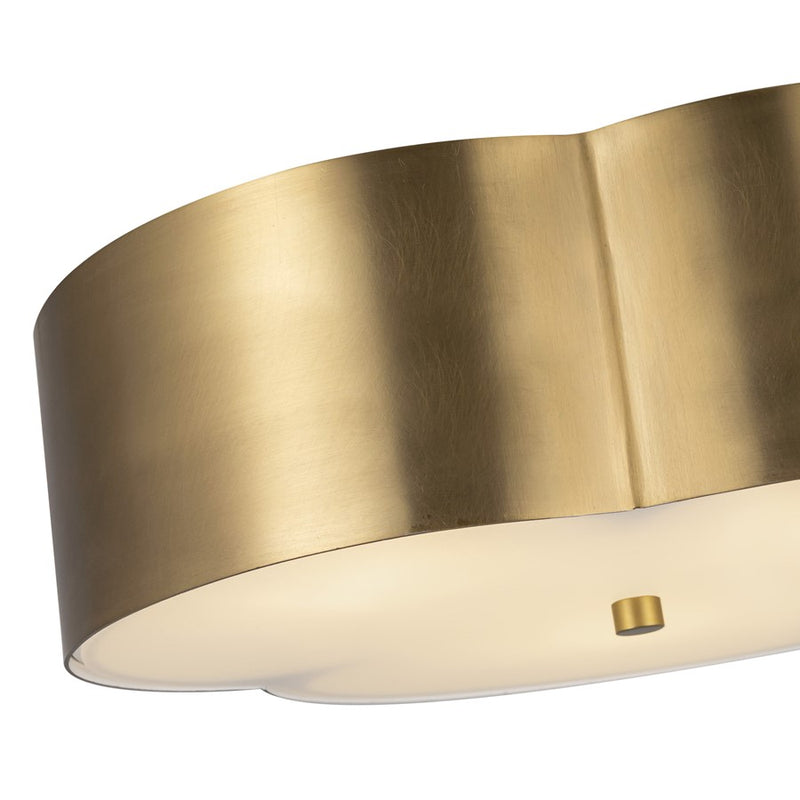 Kuzco Adella 14" Socket Flush Mount, Brushed Gold