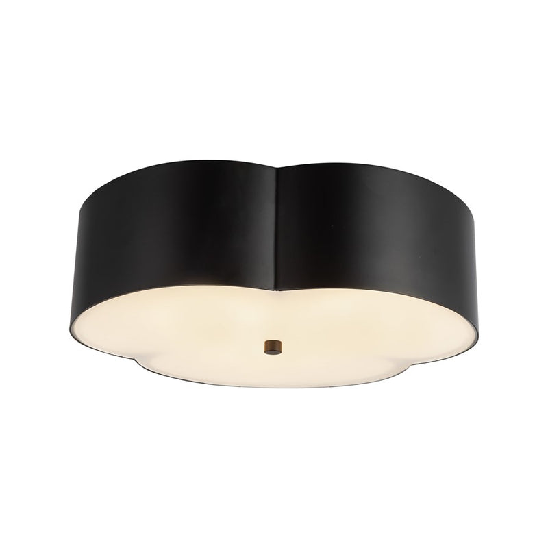 Kuzco Adella 14" Socket Flush Mount, Matte Black