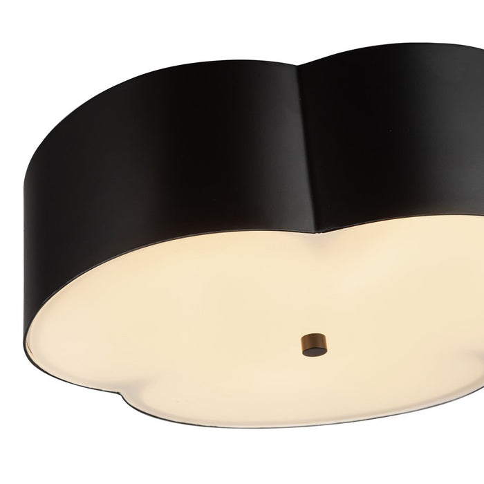 Kuzco Adella 14" Socket Flush Mount, Matte Black