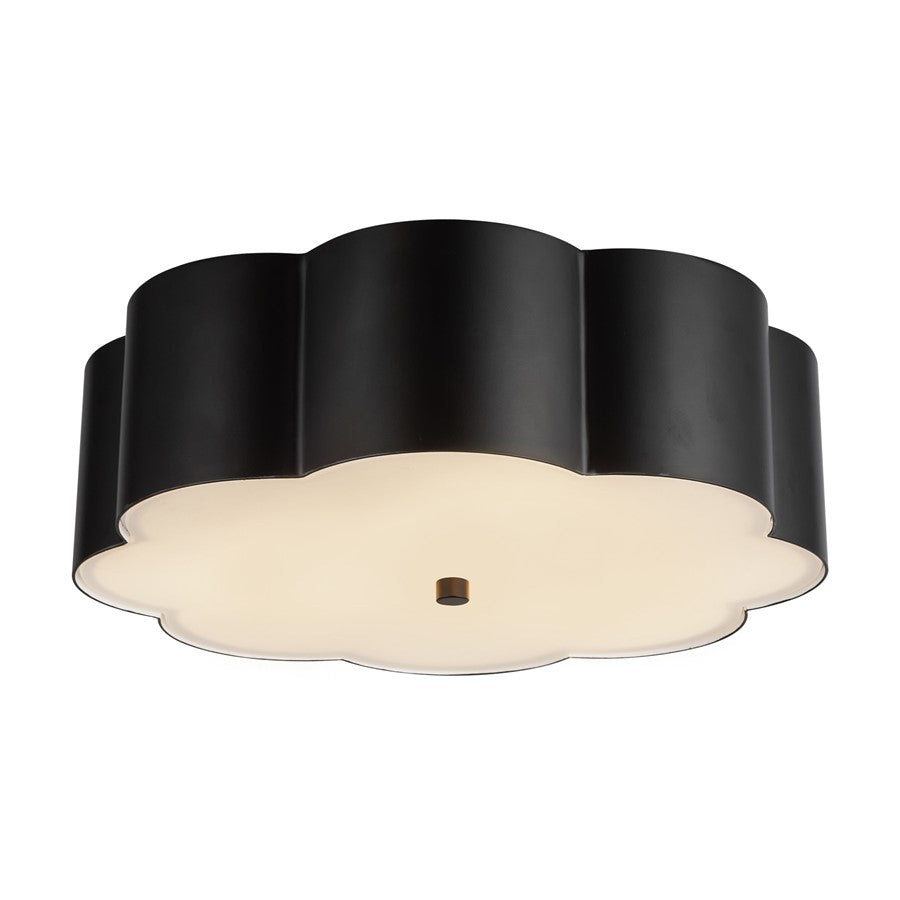 Kuzco Blossom 14" Socket Flush Mount, Matte Black - FM603314MB
