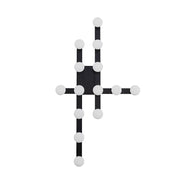 Kuzco Rezz 32in 1-Light LED Flush Mount | Modern Black and Opal Glass | Hallway & Bedroom | 4400lm 3000K 90CRI Dimmable | Model FM63432-BK