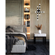 Kuzco Rezz 32in 1-Light LED Flush Mount | Modern Black and Opal Glass | Hallway & Bedroom | 4400lm 3000K 90CRI Dimmable | Model FM63432-BK
