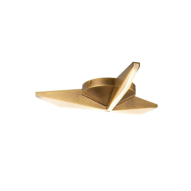 Kuzco Tachi 15" Flush Mount, Vintage Brass