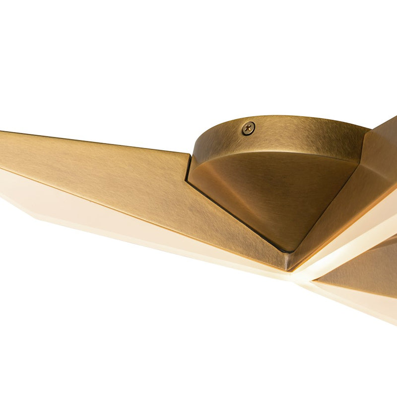 Kuzco Tachi 18" Flush Mount, Vintage Brass