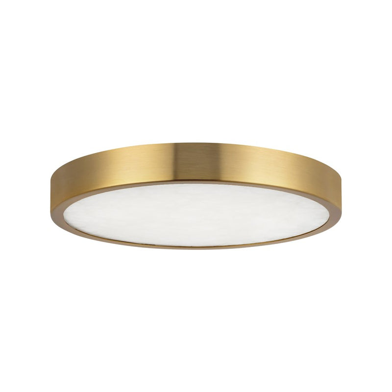Kuzco Evelyn 7" Gold Dimmable LED Flush Mount, Brushed Gold/Alabaster