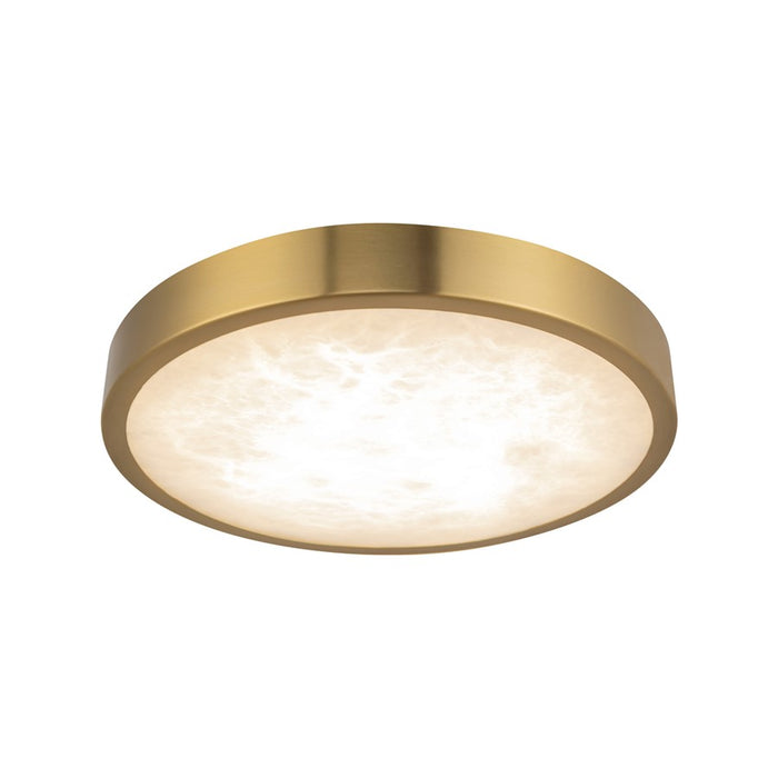 Kuzco Evelyn 7" Gold Dimmable LED Flush Mount, Brushed Gold/Alabaster
