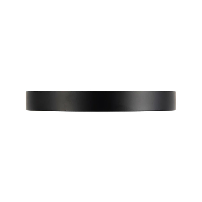 Kuzco Evelyn 7" Black Dimmable LED Flush Mount, Matte Black/Alabaster