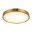 Kuzco Evelyn 9" Gold Dimmable LED Flush Mount, Brushed Gold/Alabaster