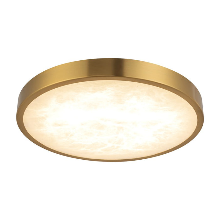 Kuzco Evelyn 9" Gold Dimmable LED Flush Mount, Brushed Gold/Alabaster