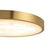 Kuzco Evelyn 9" Gold Dimmable LED Flush Mount, Brushed Gold/Alabaster