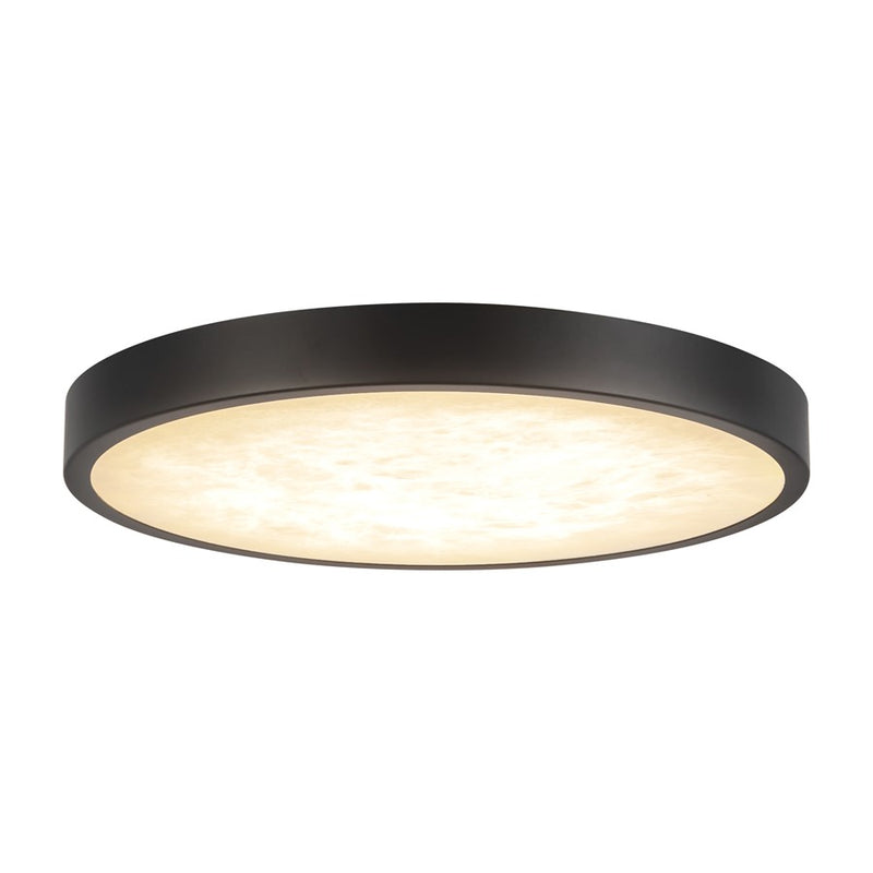 Kuzco Evelyn 9" Blk Dim LED Flush Mount, Matte Black/Alabaster - FM653009MBAR