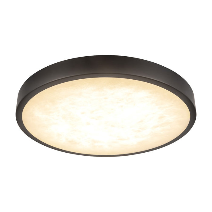 Kuzco Evelyn 9" Black Dimmable LED Flush Mount, Matte Black/Alabaster
