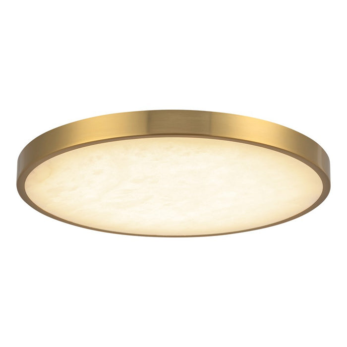 Kuzco Evelyn 11" Gold Dim LED Flush Mt, Brushed Gold/Alabaster - FM653012BGAR
