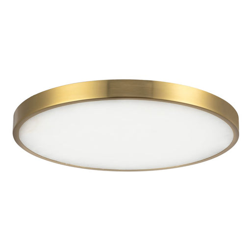 Kuzco Evelyn 11" Gold Dimmable LED Flush Mount, Brushed Gold/Alabaster
