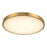 Kuzco Evelyn 11" Gold Dimmable LED Flush Mount, Brushed Gold/Alabaster