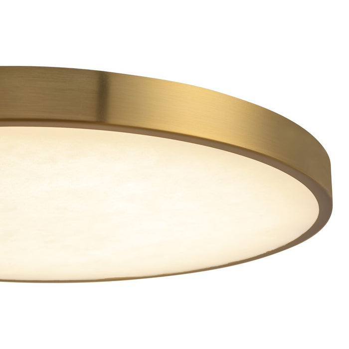 Kuzco Evelyn 11" Gold Dimmable LED Flush Mount, Brushed Gold/Alabaster