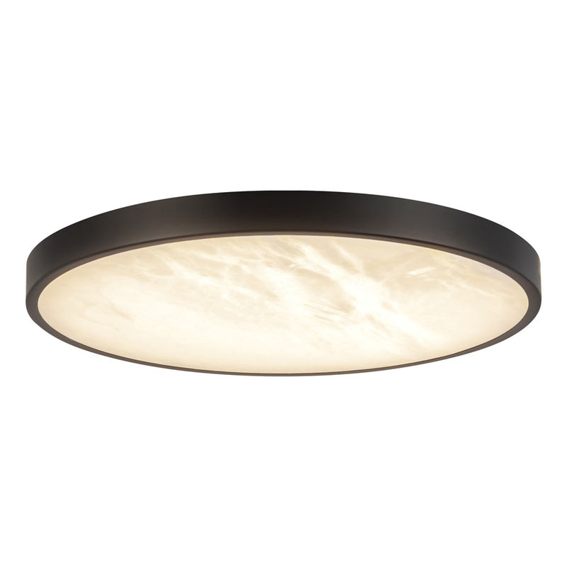 Kuzco Evelyn 11" Blk Dim LED Flush Mount, Matte Black/Alabaster - FM653012MBAR