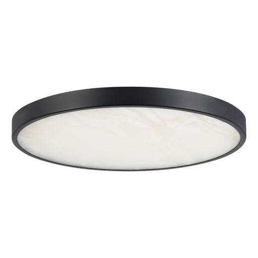 Kuzco Evelyn 11" Black Dimmable LED Flush Mount, Matte Black/Alabaster