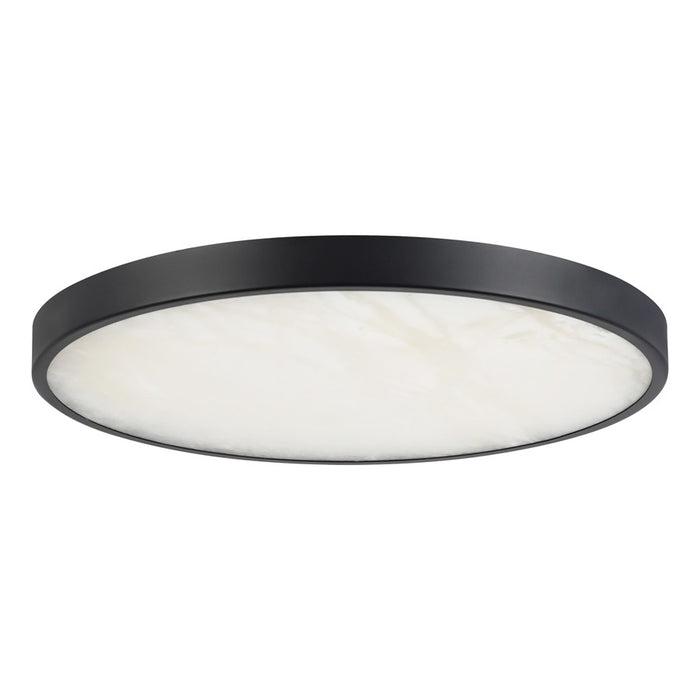 Kuzco Evelyn 11" Black Dimmable LED Flush Mount, Matte Black/Alabaster
