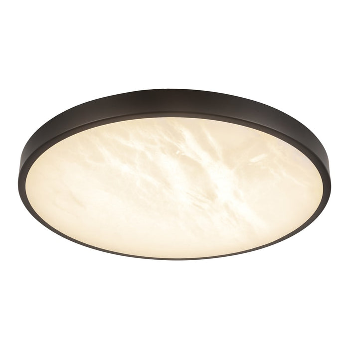 Kuzco Evelyn 11" Black Dimmable LED Flush Mount, Matte Black/Alabaster