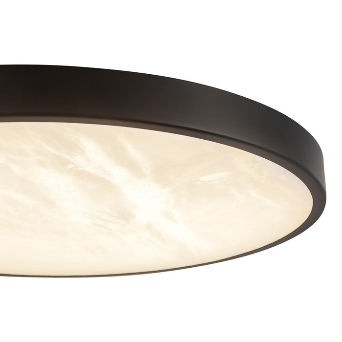 Kuzco Evelyn 11" Black Dimmable LED Flush Mount, Matte Black/Alabaster