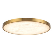 Kuzco Evelyn 15" Gold Dim LED Flush Mt, Brushed Gold/Alabaster - FM653015BGAR
