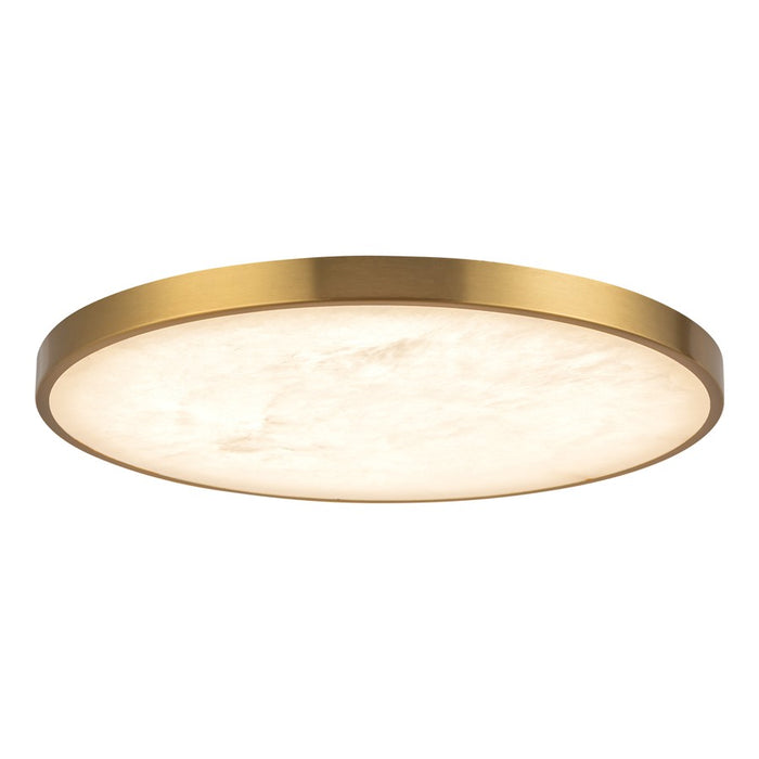 Kuzco Evelyn 15" Gold Dim LED Flush Mt, Brushed Gold/Alabaster - FM653015BGAR