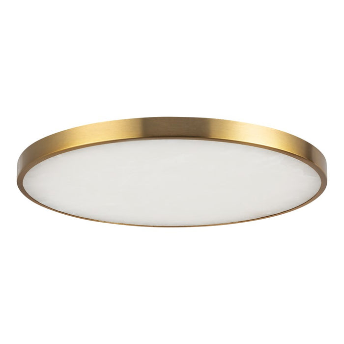 Kuzco Evelyn 15" Gold Dimmable LED Flush Mount, Brushed Gold/Alabaster