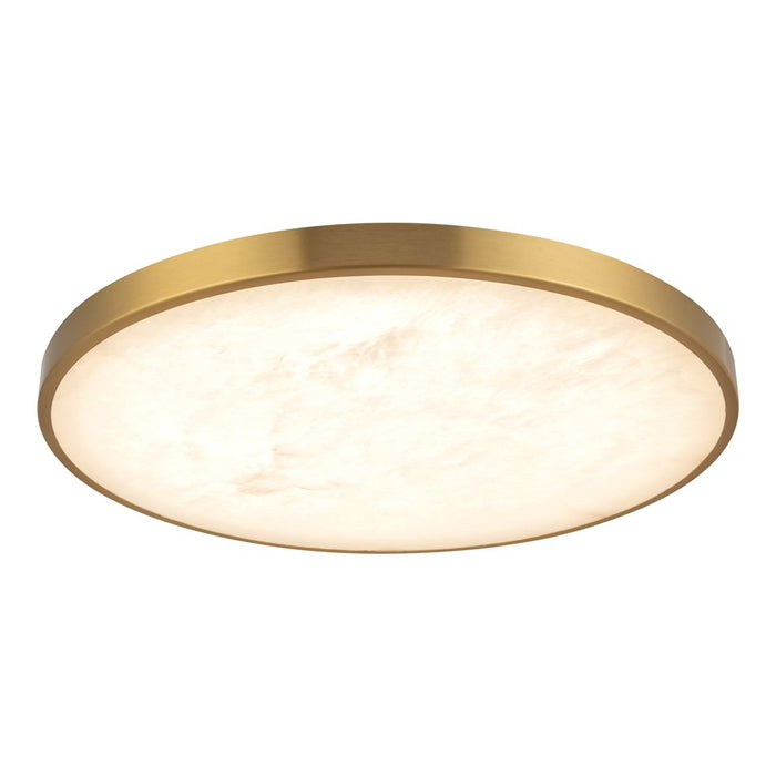 Kuzco Evelyn 15" Gold Dimmable LED Flush Mount, Brushed Gold/Alabaster