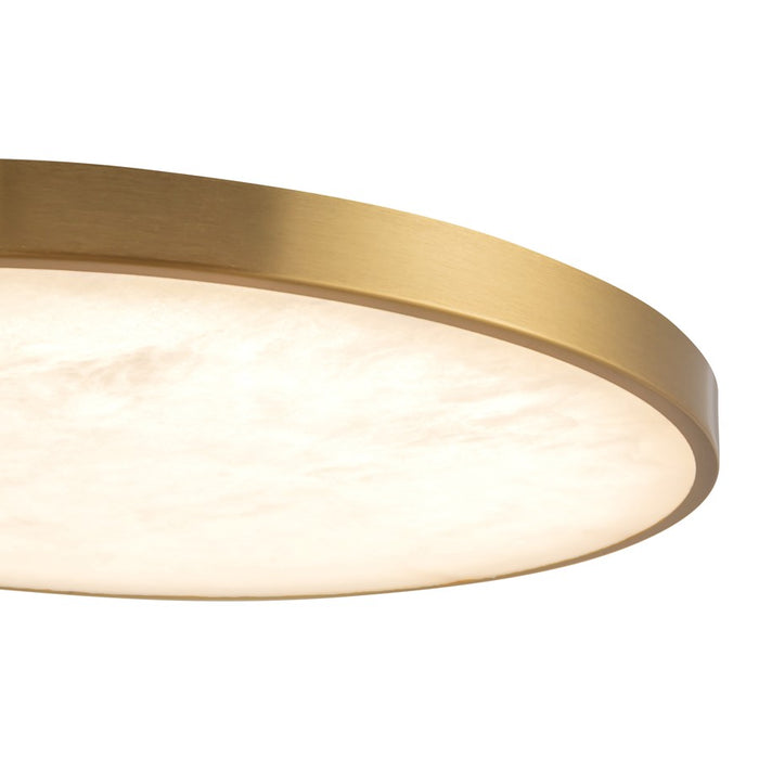 Kuzco Evelyn 15" Gold Dimmable LED Flush Mount, Brushed Gold/Alabaster